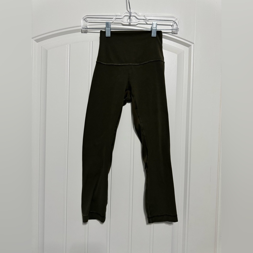 Lululemon Align Crop 21" in Dark Olive